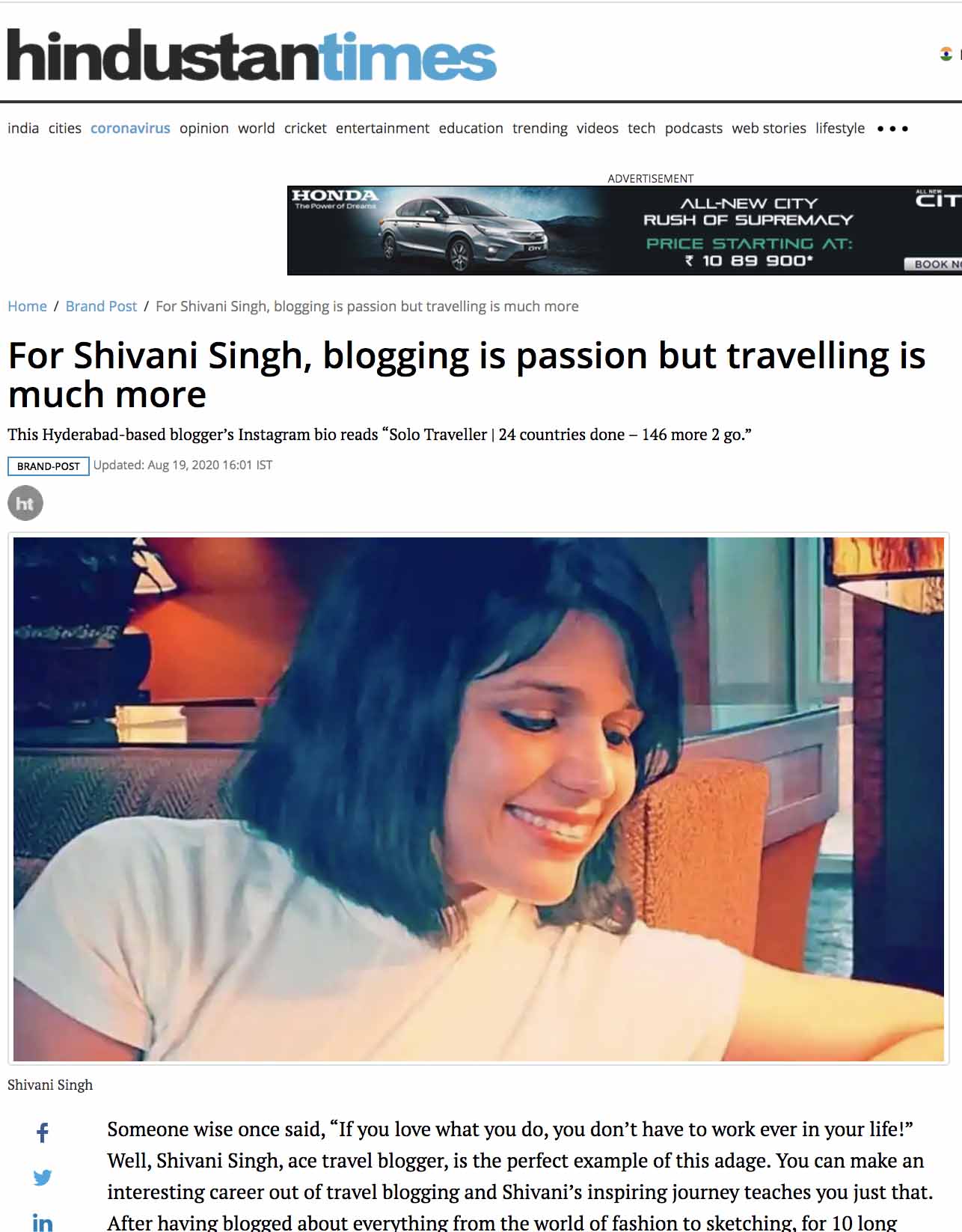 SHIVANI SINGH TRAVEL BLOGGER