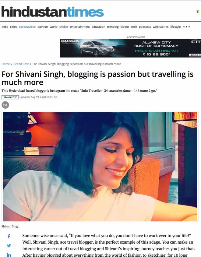 SHIVANI SINGH TRAVEL BLOGGER